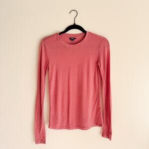 Allbirds Pink Red Heathered Long Sleeve Fitted Top - XS